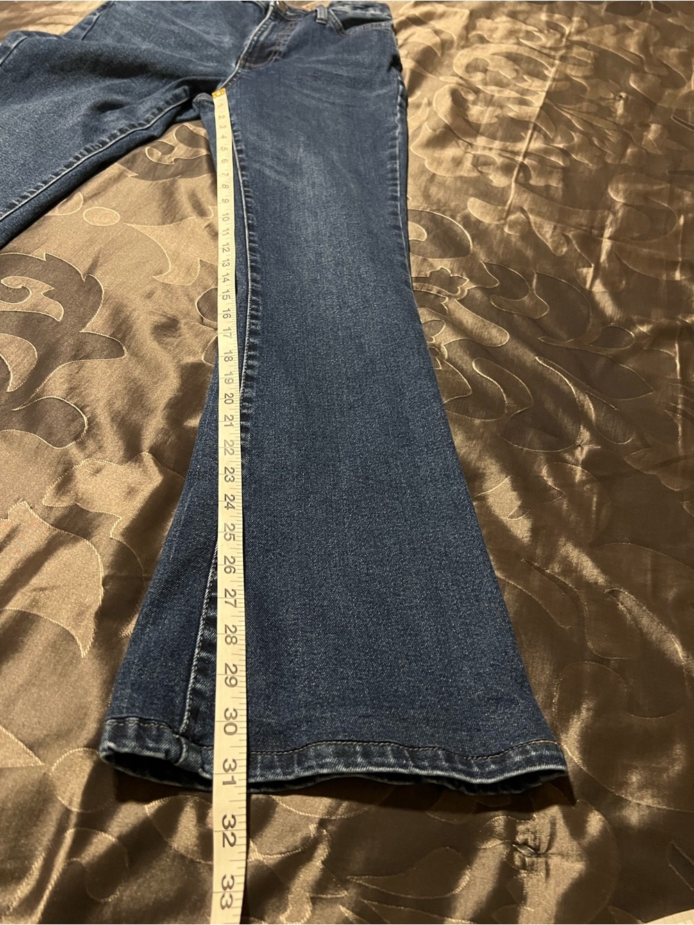 American Tall Chloe High Rise Flare Faded Dark Indigo Denim Jeans Women’s 27 - Picture 7 of 14